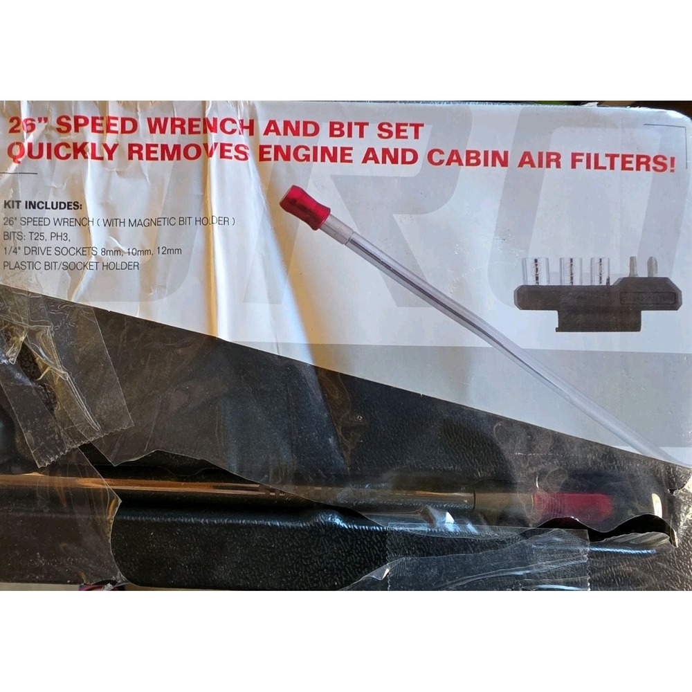 Steelman Pro 26in Speed Wrench and Bit Set 78827 1/4in Drive Sockets Bits